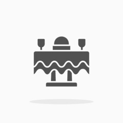 Dinner icon. Solid or glyph style.