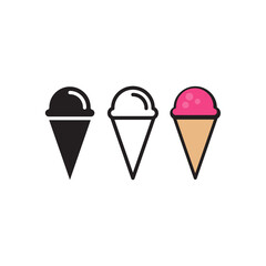 ice cream icon design vector templates white on background