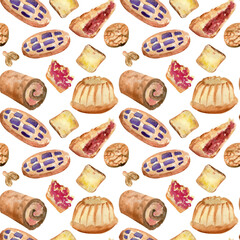 pattern with cakes