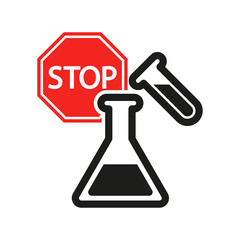 Icon of hazardous chemicals . Simple vector illustration on a white background