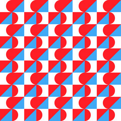 Abstract seamless bauhaus pattern. Geometry shape.
