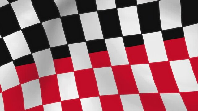 Red and black race flags, sport and promo style background