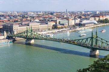 Fototapeta premium Liberty Bridge or Freedom Bridge in Budapest, Hungary