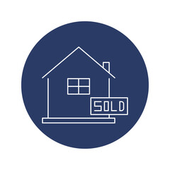 Home for sale icon vector