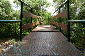 自然の中にある木製の橋
