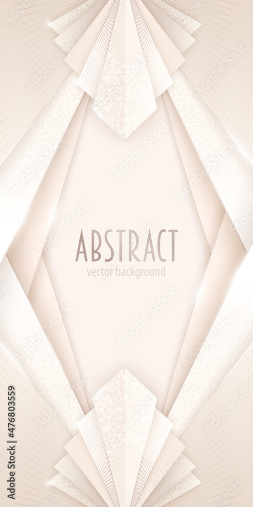 Canvas Prints vector abstract shiny luxury paper cut background in art deco style with glitter, golden lines and c