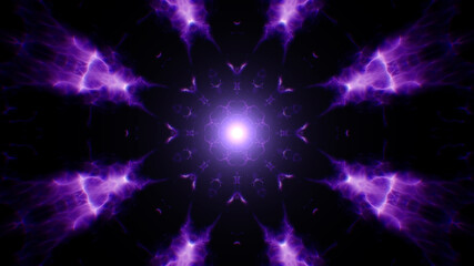 Obraz premium Glow Purple Flare Energy Symmetrical Art Background