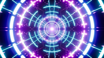 Glowing Neon Disco VJ Background