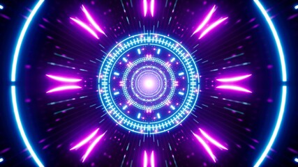 Symmetry Pattern Neon VJ Concept Art Background