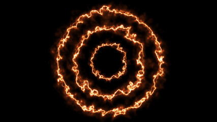 Wavy Fire Energy Light Concentric Circles