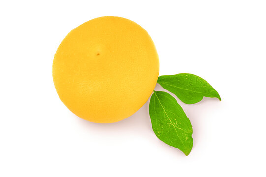 Ripe switty isolated on a white background with green leaves