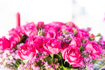 Background image of pink roses