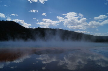 A thermal lake at Yellowstone National Park