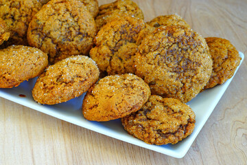 Fresh triple ginger gingersnap cookies