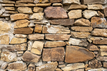 Loosely Stacked Stone Wall Background