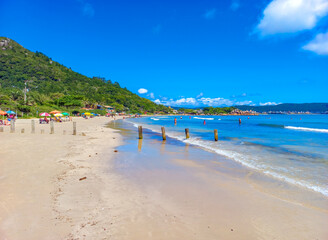 tropical beach of Conceição, Bombinhas, state of Santa Catarina, Brazil