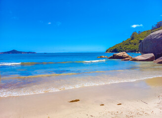 tropical beach of Conceição, Bombinhas, state of Santa Catarina, Brazil