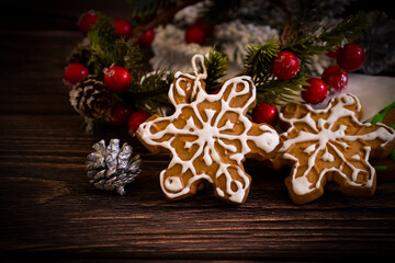 delicious christmas gingerbread christmas tree branch