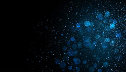 Holiday Abstract shiny color blue bokeh and glitter © Maryna Stryzhak