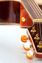  new acoustic guitar close up