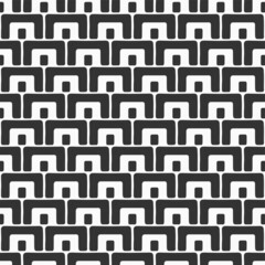 Abstract seamless vector pattern. Geometric shapes ornament. Repeating tiles, filled shapes. Black and white vector background.