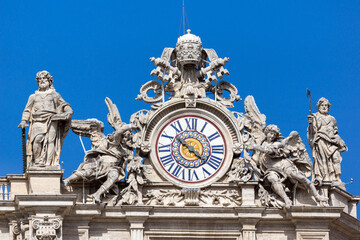 Saint Peter's Square and St. Peter's Basilica in Rome, Vatican, Italy