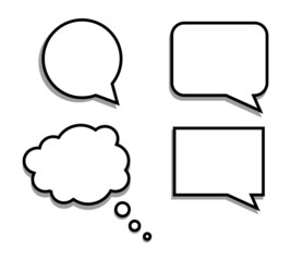 Blank Speech Bubble Set Icon Vector Logo Template Illustration Design. Vector EPS 10