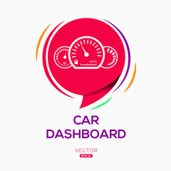 Creative (Car dashboard) Icon ,Vector sign.