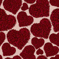 seamless background with hearts