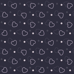 Love texture - seamless pattern with hearts. Tie Dye Wash. brush strokes on a white background. Romantic decorative background for Valentine's day gift paper, wedding decor or fabric textile.