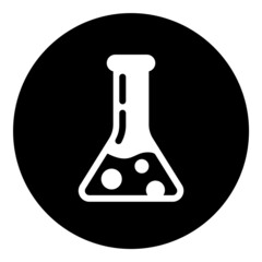 Laboratory Glass Flat Icon Isolated On White Background
