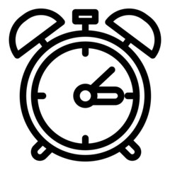 Alert Clock Flat Icon Isolated On White Background