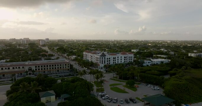 Aerial footage East Palmetto Park Road Boca Raton FL