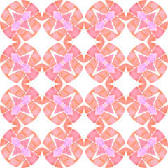 Hand painted tiled watercolor border. Orange