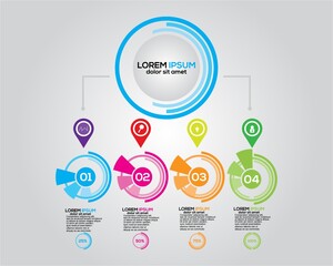 Modern Business infographic, vector infographics timeline design.
Business data visualization. Process chart. Abstract elements of graph, diagram with steps. Business template for presentation.
