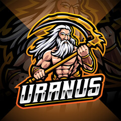 Uranus god esport mascot logo design © Visink.art