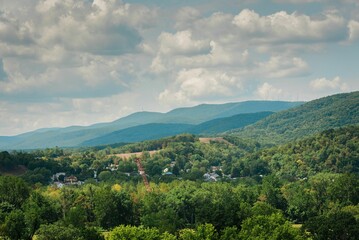Fototapeta na wymiar View of mountains near Keyser, West Virginia