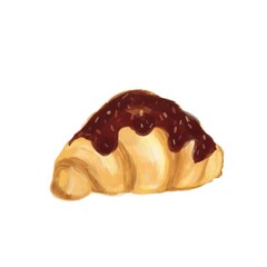 Croissant with chocolate 