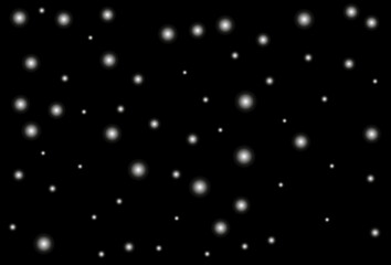 Snowflakes on a black background. Vector