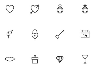 Love icon set design