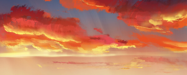 middag anime cloud schilderachtig 1