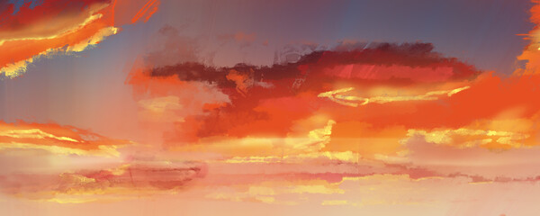 afternoon anime cloud painterly 2