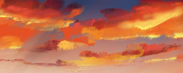 afternoon anime cloud painterly 3