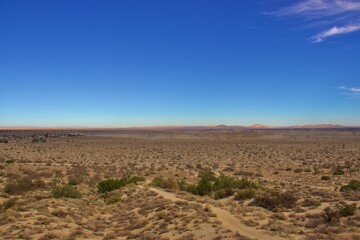 Mojave Desert Landscape Located in Southern California During Sunset