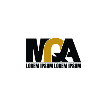 MQA letter monogram logo design vector