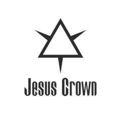Jesus Crown of thorns stylized simple emblem. Spiked triangle. Flat isolated Christian vector illustration, biblical background.
