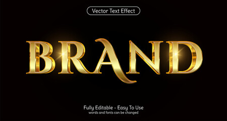 Creative 3d editable text Brand style effect template