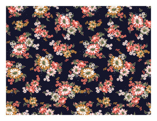 abstract digital watercolor flower  design pattern on   background