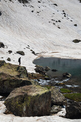 huge boulders in the mountains in Arkhyz