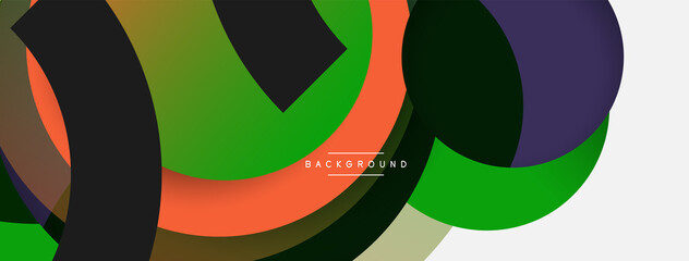 Circle and round shapes abstract background. Vector illustration for wallpaper banner background or landing page